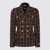 Versace Versace Brown And Black Wool Casual Jacket Mutlicolor