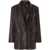 Pinko Pinko Brown Faux Leather Noventa Blazer BROWN