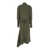 Salvatore Ferragamo Green Dress With Asymmetric Panel In Wool And Cashmere Woman GREEN