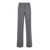 MSGM Grey Belt Loops Pants In Stretch Wool Woman GREY