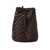 DRAGON DIFFUSION 'Pompom Double Jump' Brown Bucket Bag With Shoulder Strap In Hand-Woven Leather Woman BROWN