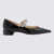 Jimmy Choo Jimmy Choo Black Leather Bing Flats Black