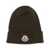 Moncler Moncler Logo-Patch Ribbed Beanie DARK GREEN