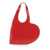 COPERNI 'Heart' Mini Red Tote Bag With Logo Print In Glossy Leather Woman RED