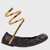 Rene Caovilla René Caovilla Black Leather Flats Black