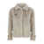 TWINSET Beige Jacket With Buckles In Eco Fur Woman WHITE