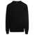 Ralph Lauren Black Crewneck Sweater With Logo Embroidery In Wool Man Black