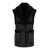 URBANCODE Black Single-Breasted Sleeveless Shearling Jacket Wirh Notched Revers In Ecofur Woman Black