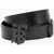 Burberry Leather Belt With Rhinestone Buckle 35Mm Black