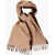 Ermenegildo Zegna Two-Tone Cashmere Blend Scarf With Fringes Beige