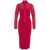 Elisabetta Franchi Viscose dress with chevron motif Red