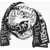 Versace All-Over Logo Wool Blend Scarf Black