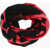 Alexander McQueen Cotton Reversible Scarf With Fringes Red