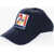 DSQUARED2 Cotton Gabardine Cap With Embroidered Logo Patch Blue