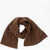 Dondup Solid Color Cashmere And Wool Scarf With Contrasting Logo Pa Brown