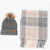 Barbour Ribbed Beanie And Tartan Check Scarf Saltburn Set Pink