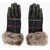 Barbour Tartan Motif Wool Blend Ridley Gloves With Faux-Fur Detail Multicolor