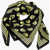 Alexander McQueen Silk Two-Tone Foulard With All-Over Skulls Black