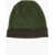 813 Cashmere Reversibile Beanie Hat Military Green