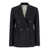 TELA 'Soho' Black Double-Breasted Jacket With Notched Revers In Wool Blend Woman Black