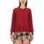 Vivienne Westwood 'Bea' Bordeaux Cardigan With Orb Embroidery And Branded Button In Cotton And Cashmere Woman RED