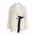 Sacai Sacai Single Breast Belted Pleated Blazer Jacket Multicolor