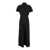 FEDERICA TOSI Black Long Dress With High Neck In Cady Stretch Woman Black