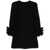 Valentino Garavani Valentino Garavani Wool And Silk Blend Embroidered Dress Black