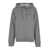 A.P.C. Grey Hoodie With Tonal Logo Embroidery In Jersey Woman GREY