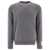 Golden Goose Grey Crewneck Sweater With Maxi Logo Lettering On The Rear In Cotton Blend Man GREY