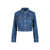 MARINE SERRE Marine Serre Denim Cropped Jacket BLUE