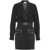 Elisabetta Franchi Mini dress with wrap blouse and skirt with pockets Black