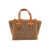 MARCELLA GIANNI CHIARINI LEATHER AND FABRIC BAG Brown