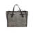 MARCELLA GIANNI CHIARINI LEATHER AND FABRIC BAG Black  