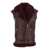 FEDERICA TOSI Bordeaux Vest With Wide Notched Revers In Leather Woman Red