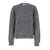 MSGM Grey Crewneck Sequin Sweater In Wool Blend Man GREY