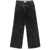 AMISH Amish Black Cotton Roll-Up Jeans Black