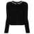 ERMANNO FIRENZE Ermanno Firenze Wool Blend Embroidered Cardigan Black