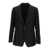 Lardini Black Single-Breasted Blazer In Linen Man Black