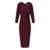 Elisabetta Franchi ELISABETTA FRANCHI ROUGE NOIR MIDI DRESS Red