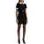 Self-Portrait Crepe Mini Dress With Belt BLACK