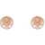 Tory Burch Miller Button Earrings In Italian Style ROSE GOLD