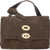 Zanellato Postina Jones Caiman Shoulder Bag BROWN FONDENTE