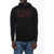 Mc2 Saint Barth Solid Color Hoodie With Contrast Embroidery Black