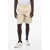 Versace Jacquard Cotton Shorts With Elastic Waistband Beige