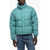 TEN C Solid Color Nylon Aspen Down Jacket With Hidden Closure Blue