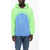 ERL Two-Tone Brushed Cotton Hoodie Blue