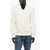 DUNST Wool Blend Ribbed Cardigan White