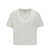 COURRÈGES Courrèges Cropped T-Shirt V-Neck WHITE