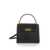 Tory Burch 'Petite Double Lee Radziwill' Black Handbag With Engraved Logo In Leather Woman Black